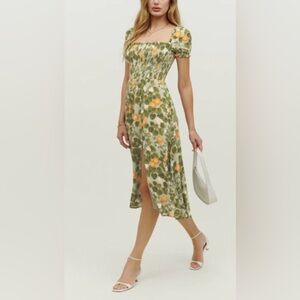 Reformation Inka Dress in Orange Grove Size XS